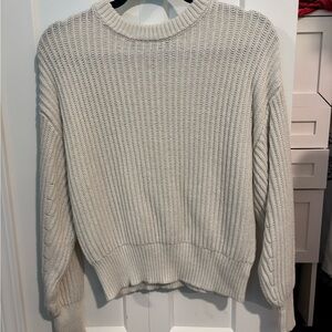 A New Day Cream Ribbed Sweater, size S